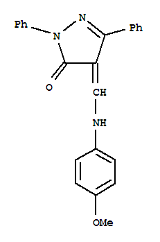 (4E)-4-{[(4-methoxyphenyl)amino]methylidene}-2,5-diphenyl-2,4-dihydro-3H-pyrazol-3-one
