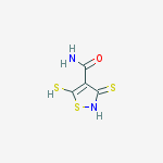 5-sulfanyl-3-thioxo-2,3-dihydroisothiazole-4-carboxamide