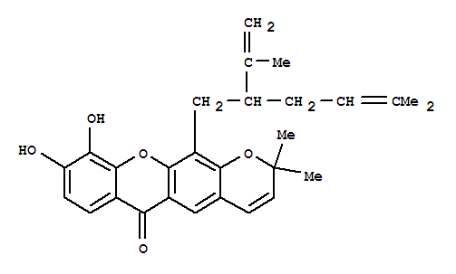2H,6H-Pyrano[3,2-b]xanthen-6-one,5,9,10-trihydroxy-2,2-dimethyl-12-[5-methyl-2-(1-methylethenyl)-4-hexenyl]-(9CI)