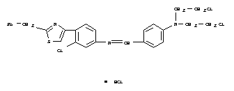 4-(2-benzyl-1,3-thiazol-4-yl)-N-[(E)-{4-[bis(2-chloroethyl)amino]phenyl}methylidene]-3-chloroaniline