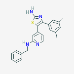 N-[4-[2-AMINO-4-(3,5-DIMETHYLPHENYL)-1,3-THIAZOL-5-YL]-2-PYRIDYL]BENZYLAMINE
