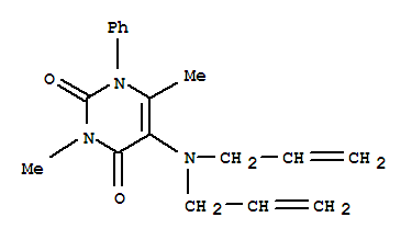 2,4(1H,3H)-pyrimidinedione, 5-(di-2-propen-1-ylamino)-3,6-dimethyl-1-phenyl-