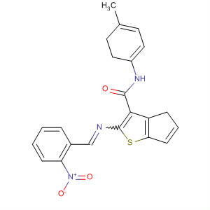 4H-Cyclopenta[b]thiophene-3-carboxamide,5,6-dihydro-N-(4-methylphenyl)-2-[[(2-nitrophenyl)methylene]amino]-