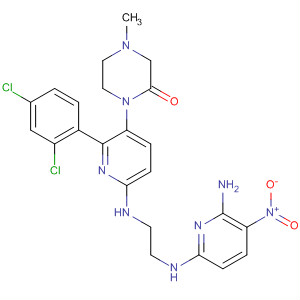 Piperazinone,1-[6-[[2-[(6-amino-5-nitro-2-pyridinyl)amino]ethyl]amino]-2-(2,4-dichlorophenyl)-3-pyridinyl]-4-methyl-