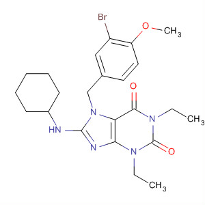 1H-Purine-2,6-dione,7-[(3-bromo-4-methoxyphenyl)methyl]-8-(cyclohexylamino)-1,3-diethyl-3,7-dihydro-