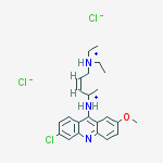 (2Z)-N~4~-(6-chloro-2-methoxyacridin-9-yl)-N~1~,N~1~-diethylpent-2-ene-1,4-diaminium dichloride