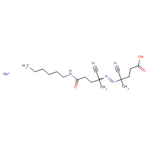 Pentanoic acid,4-cyano-4-[[1-cyano-4-(hexylamino)-1-methyl-4-oxobutyl]azo]-,monosodium salt