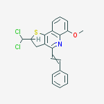 2-(dichloromethyl)-6-methoxy-4-(2-phenylethenyl)-2,3-dihydrothieno[3,2-c]quinoline