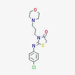 (2Z)-2-[(4-chlorophenyl)imino]-3-(3-morpholin-4-ylpropyl)-1,3-thiazolidin-4-one