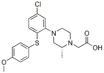 (2R)-4-[5-Chloro-2-[(4-methoxyphenyl)thio]phenyl]-2-methyl-1-piperazineacetic acid