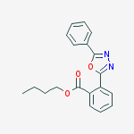 Benzoic acid, 2-(5-phenyl-1,3,4-oxadiazol-2-yl)-, butyl ester