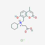 N-(2-carboxyethyl)-N-[(7-hydroxy-4-methyl-2-oxo-2H-chromen-8-yl)methyl]cyclohexanaminium chloride