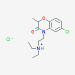 2-(6-chloro-2-methyl-3-oxo-1,4-benzoxazin-4-yl)ethyl-diethylazaniumchloride