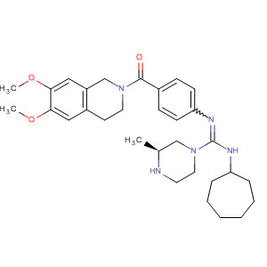 Isoquinoline,2-[4-[[(cycloheptylamino)[(3S)-3-methyl-1-piperazinyl]methylene]amino]benzoyl]-1,2,3,4-tetrahydro-6,7-dimethoxy-, (3S)-