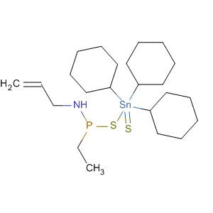 2-Thia-4-aza-3-phospha-1-stannahept-6-ene,1,1,1-tricyclohexyl-3-ethyl-, 3-sulfide