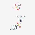 3,5-dimethyl-1-(p-tolylsulfonylmethyl)pyridin-1-ium; trifluoromethanesulfonic acid