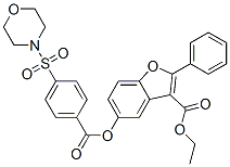 3-BENZOFURANCARBOXYLIC ACID 5-[[4-(4-MORPHOLINYLSULFONYL)BENZOYL]OXY]-2-PHENYL-,ETHYL ESTER