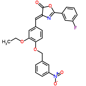 (4Z)-4-{3-ethoxy-4-[(3-nitrobenzyl)oxy]benzylidene}-2-(3-fluorophenyl)-1,3-oxazol-5(4H)-one