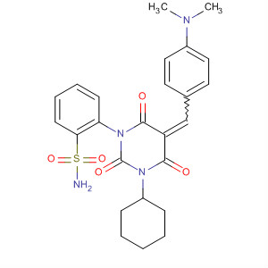 Benzenesulfonamide,2-[3-cyclohexyl-5-[[4-(dimethylamino)phenyl]methylene]tetrahydro-2,4,6-trioxo-1(2H)-pyrimidinyl]-