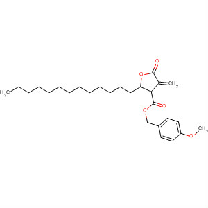 3-Furancarboxylic acid, tetrahydro-4-methylene-5-oxo-2-tridecyl-,(4-methoxyphenyl)methyl ester, trans-