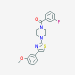 PIPERAZINE,1-(3-FLUOROBENZOYL)-4-[4-(3-METHOXYPHENYL)-THIAZOL-2-YL]-