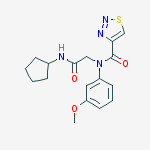 1,2,3-THIADIAZOLE-4-CARBOXAMIDE,N-[2-(CYCLOPENTYLAMINO)-2-OXOETHYL]-N-(3-METHOXYPHENYL)-