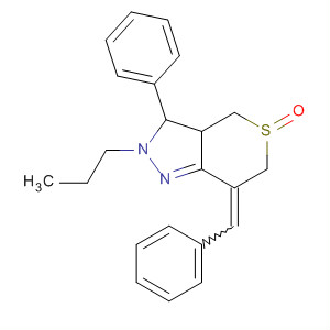 Thiopyrano[4,3-c]pyrazole,2,3,3a,4,6,7-hexahydro-3-phenyl-7-(phenylmethylene)-2-propyl-,5-oxide