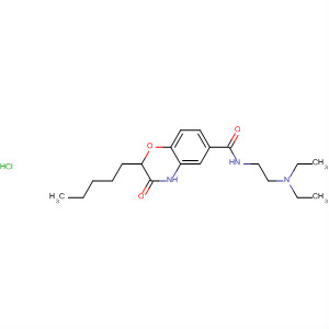 2H-1,4-Benzoxazine-6-carboxamide,N-[2-(diethylamino)ethyl]-3,4-dihydro-3-oxo-2-pentyl-,monohydrochloride