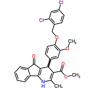 methyl 4-{4-[(2,4-dichlorobenzyl)oxy]-3-methoxyphenyl}-2-methyl-5-oxo-4,5-dihydro-1H-indeno[1,2-b]pyridine-3-carboxylate