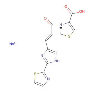 4-Thia-1-azabicyclo[3.2.0]hept-2-ene-2-carboxylic acid,7-oxo-6-[[2-(2-thiazolyl)-1H-imidazol-4-yl]methylene]-, monosodium salt,(5R,6Z)-