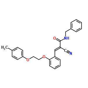 (2E)-N-benzyl-2-cyano-3-{2-[2-(4-methylphenoxy)ethoxy]phenyl}prop-2-enamide