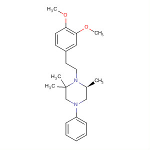 Piperazine, 1-[2-(3,4-dimethoxyphenyl)ethyl]-2,2,6-trimethyl-4-phenyl-,(S)-