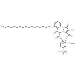 1H-Pyrazole-3-carboxylic acid,2-[1-[2-(heptadecyloxy)benzoyl]-2-[[2-methoxy-4-(methylsulfonyl)phenyl]amino]-2-oxoethyl]-2,5-dihydro-4-methyl-5-oxo-, ethyl ester