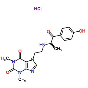 7-(2-{[2-(4-hydroxyphenyl)-1-methyl-2-oxoethyl]amino}ethyl)-1,3-dimethyl-3,7-dihydro-1H-purine-2,6-dione hydrochloride