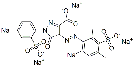 5-Oxo-4,5-dihydro-1-(4-sodiosulfophenyl)-4-[(2,4-dimethyl-6-sodiosulfophenyl)azo]-1H-pyrazole-3-carboxylic acid sodium salt