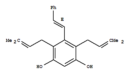 1,3-Benzenediol,4,6-bis(3-methyl-2-butenyl)-5-(2-phenylethenyl)-, (E)-