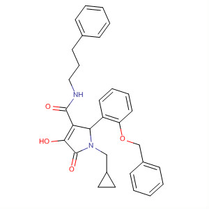 1H-Pyrrole-3-carboxamide,1-(cyclopropylmethyl)-2,5-dihydro-4-hydroxy-5-oxo-2-[2-(phenylmethoxy)phenyl]-N-(3-phenylpropyl)-