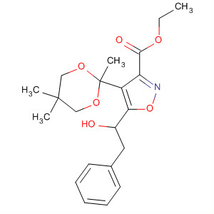 3-Isoxazolecarboxylic acid,5-(1-hydroxy-2-phenylethyl)-4-(2,5,5-trimethyl-1,3-dioxan-2-yl)-, ethylester