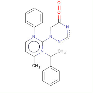 Pyrimido[5,4-e]-1,2,4-triazine-5,7(1H,6H)-dione,6-methyl-3-phenyl-1-(1-phenylethyl)-