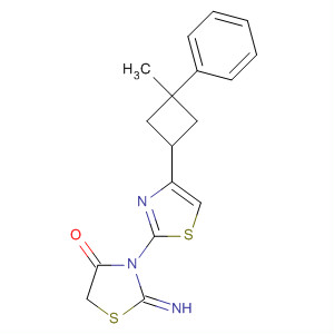 4-Thiazolidinone, 2-imino-3-[4-(3-methyl-3-phenylcyclobutyl)-2-thiazolyl]-