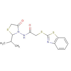 Acetamide,2-(2-benzothiazolylthio)-N-[2-(1-methylethyl)-4-oxo-3-thiazolidinyl]-