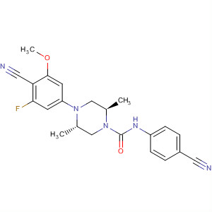 1-Piperazinecarboxamide,4-(4-cyano-3-fluoro-5-methoxyphenyl)-N-(4-cyanophenyl)-2,5-dimethyl-,(2R,5S)-