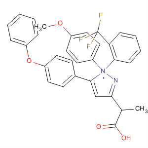 1H-Pyrazole-3-propanoic acid,1-(4-methoxyphenyl)-5-(4-phenoxyphenyl)-a-[2-(trifluoromethyl)phenyl]-