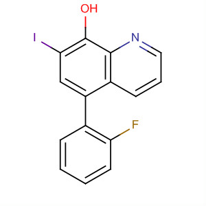 8-Quinolinol, 5-(2-fluorophenyl)-7-iodo-