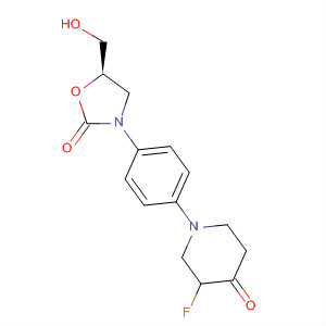 4-Piperidinone,3-fluoro-1-[4-[(5R)-5-(hydroxymethyl)-2-oxo-3-oxazolidinyl]phenyl]-