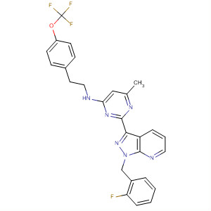 4-Pyrimidinamine,2-[1-[(2-fluorophenyl)methyl]-1H-pyrazolo[3,4-b]pyridin-3-yl]-6-methyl-N-[2-[4-(trifluoromethoxy)phenyl]ethyl]-