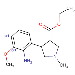 3-Pyrrolidinecarboxylic acid, 4-(2-amino-3-methoxyphenyl)-1-methyl-,ethyl ester, (3R,4S)-rel-