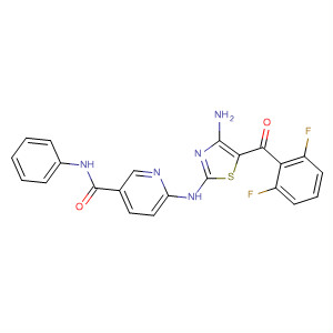 3-Pyridinecarboxamide,6-[[4-amino-5-(2,6-difluorobenzoyl)-2-thiazolyl]amino]-N-phenyl-