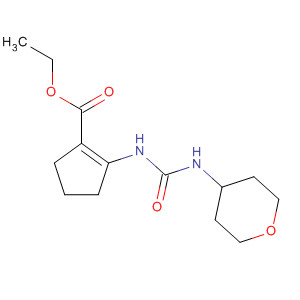 1-Cyclopentene-1-carboxylic acid,2-[[[(tetrahydro-2H-pyran-4-yl)amino]carbonyl]amino]-, ethyl ester