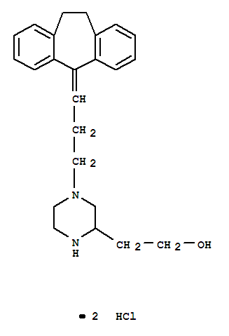 5H-Dibenzo(a,d)cycloheptene, 10,11-dihydro-5-(3-(3-(2-hydroxyethyl)piperazinyl)propylidene)-, dihydrochloride